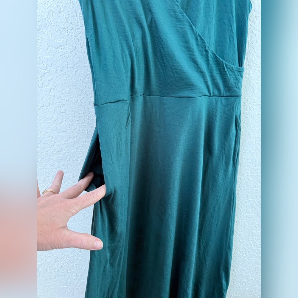 Wool& Isabelle Women's Green Wrap Dress - M - Picture 3 of 11